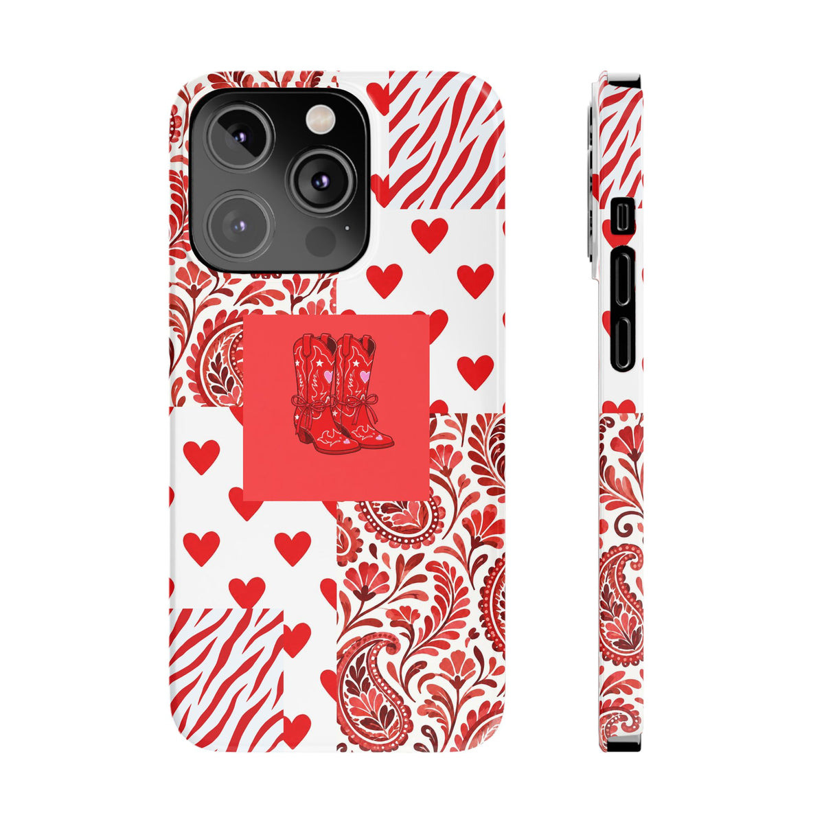 Red Boot Multi Pattern— Slim iPhone Case