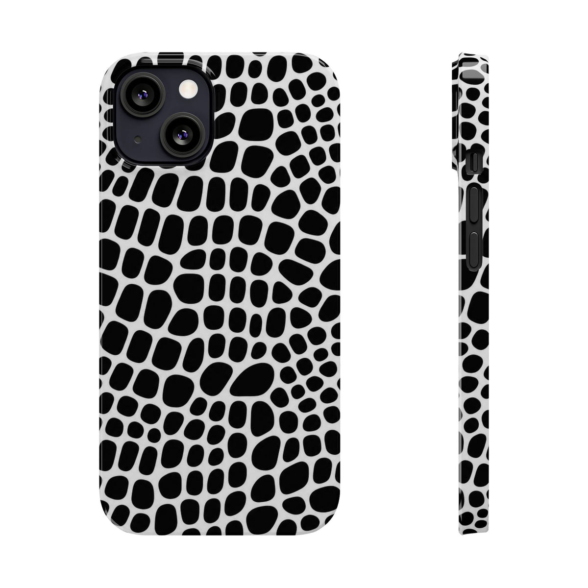 Black and White Gator — Slim iphone Case