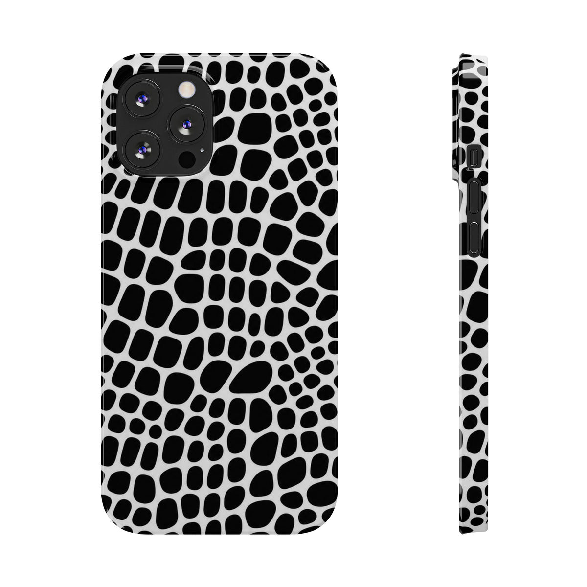 Black and White Gator — Slim iphone Case