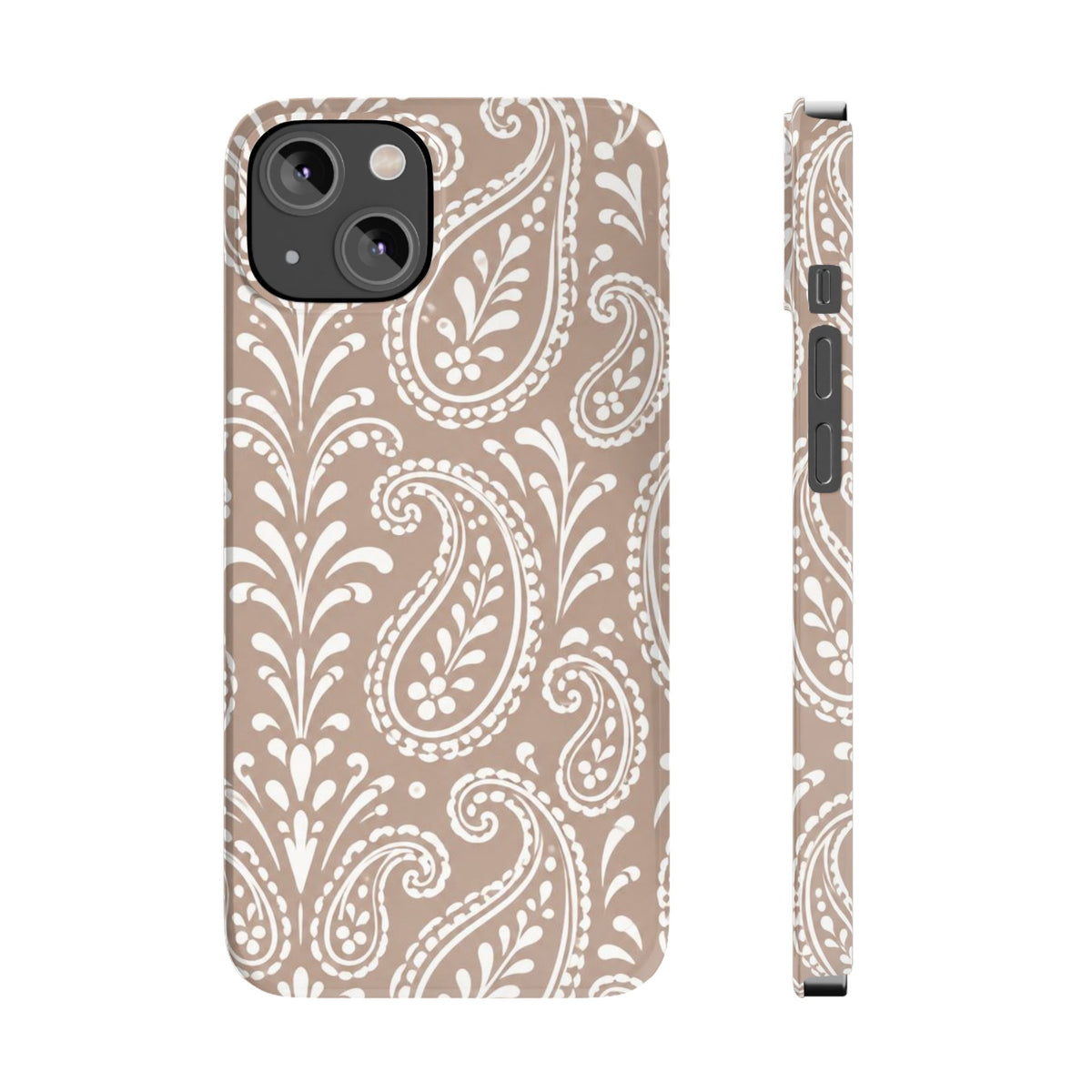 Beige Paisley — Slim iphone Case