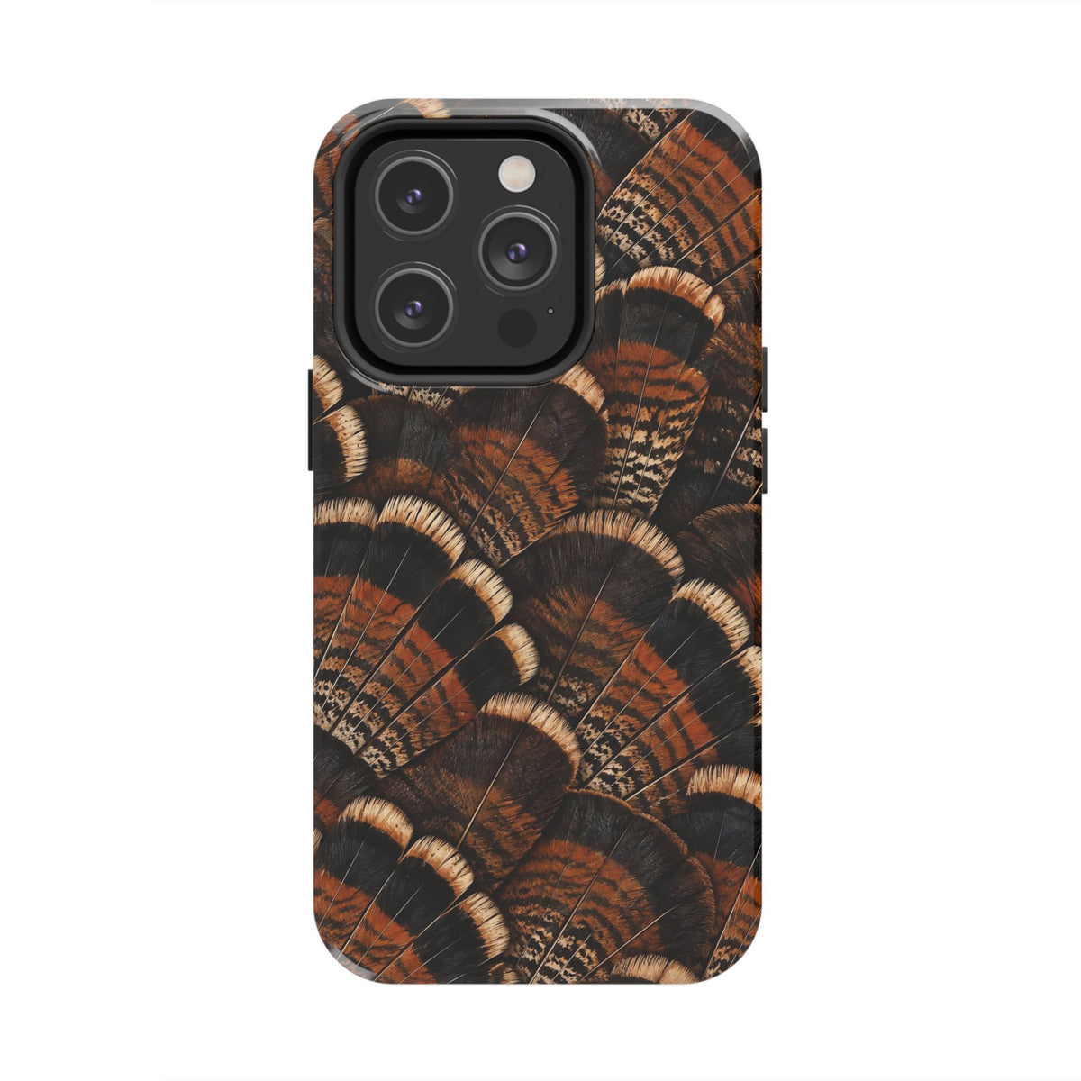 Rustic Turkey Feather Pattern - Tough Phone Case