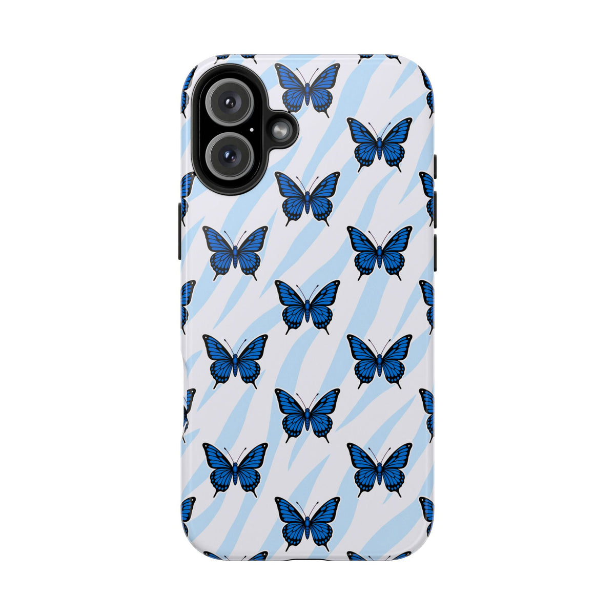 Blue Butterfly and Zebra— Tough Phone Case