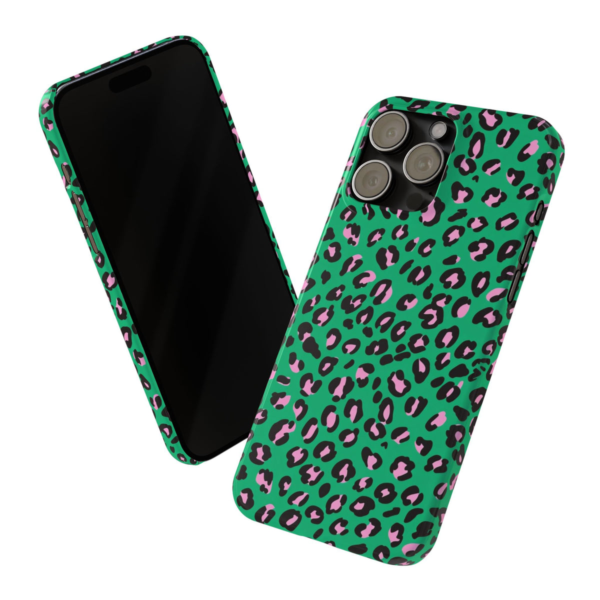 Green & Pink Leopard — Slim iphone Case