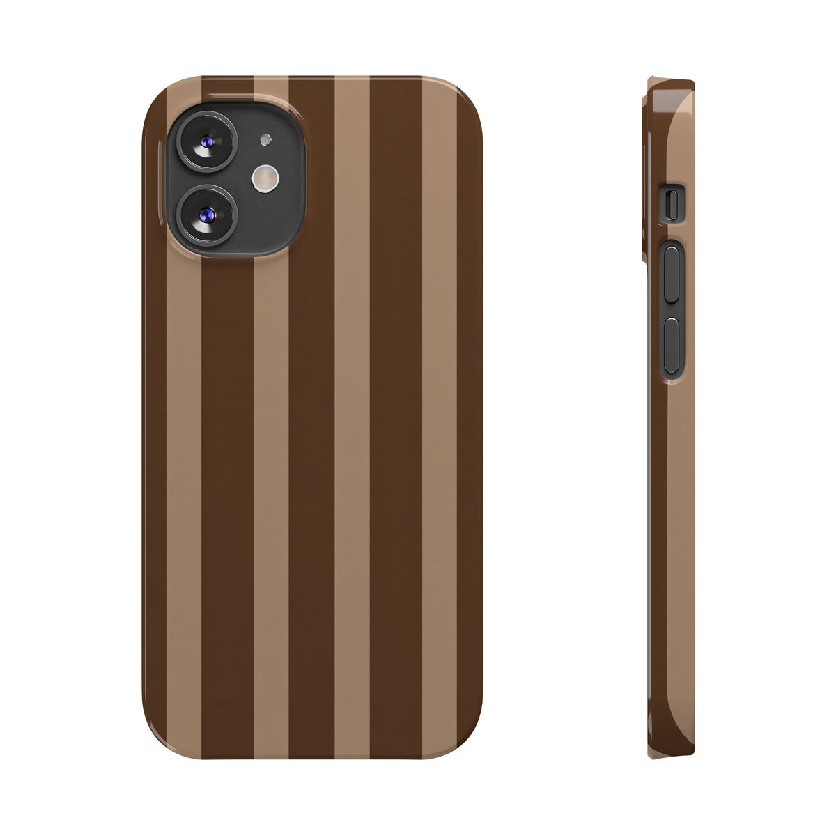 Retro Brown Stripes— Slim iphone Case