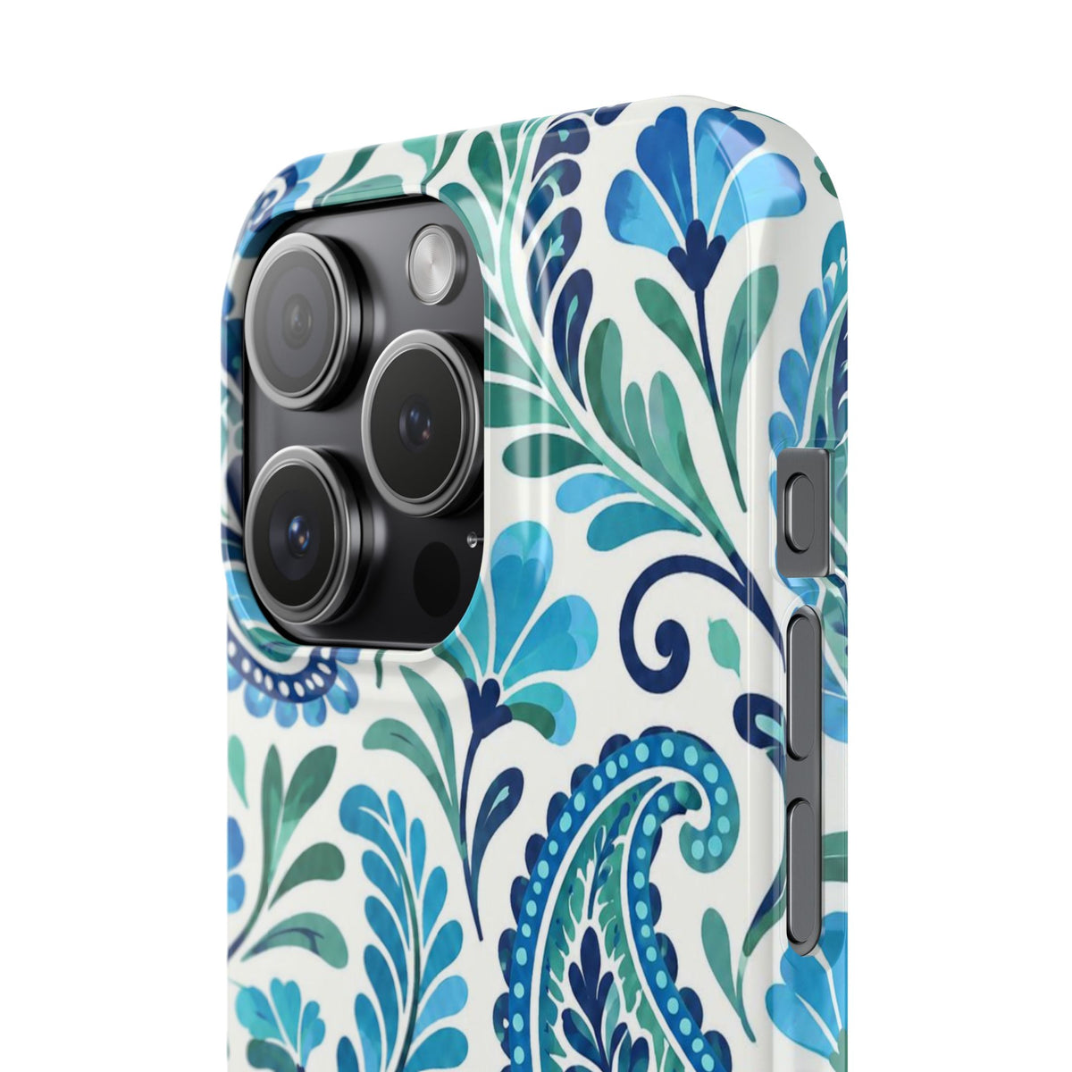 Blue Paisley Pattern— Slim Case for iPhone