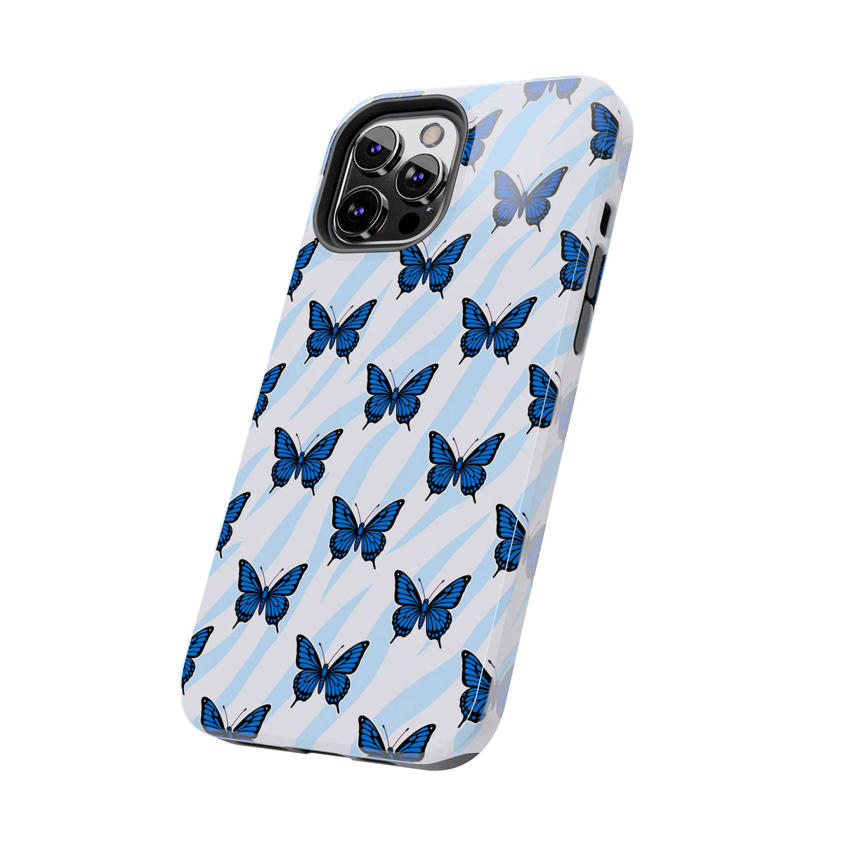 Blue Butterfly and Zebra— Tough Phone Case
