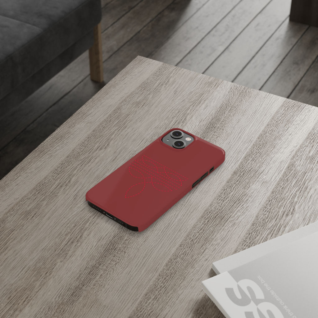 Red Boot Stitch — Slim iphone Case