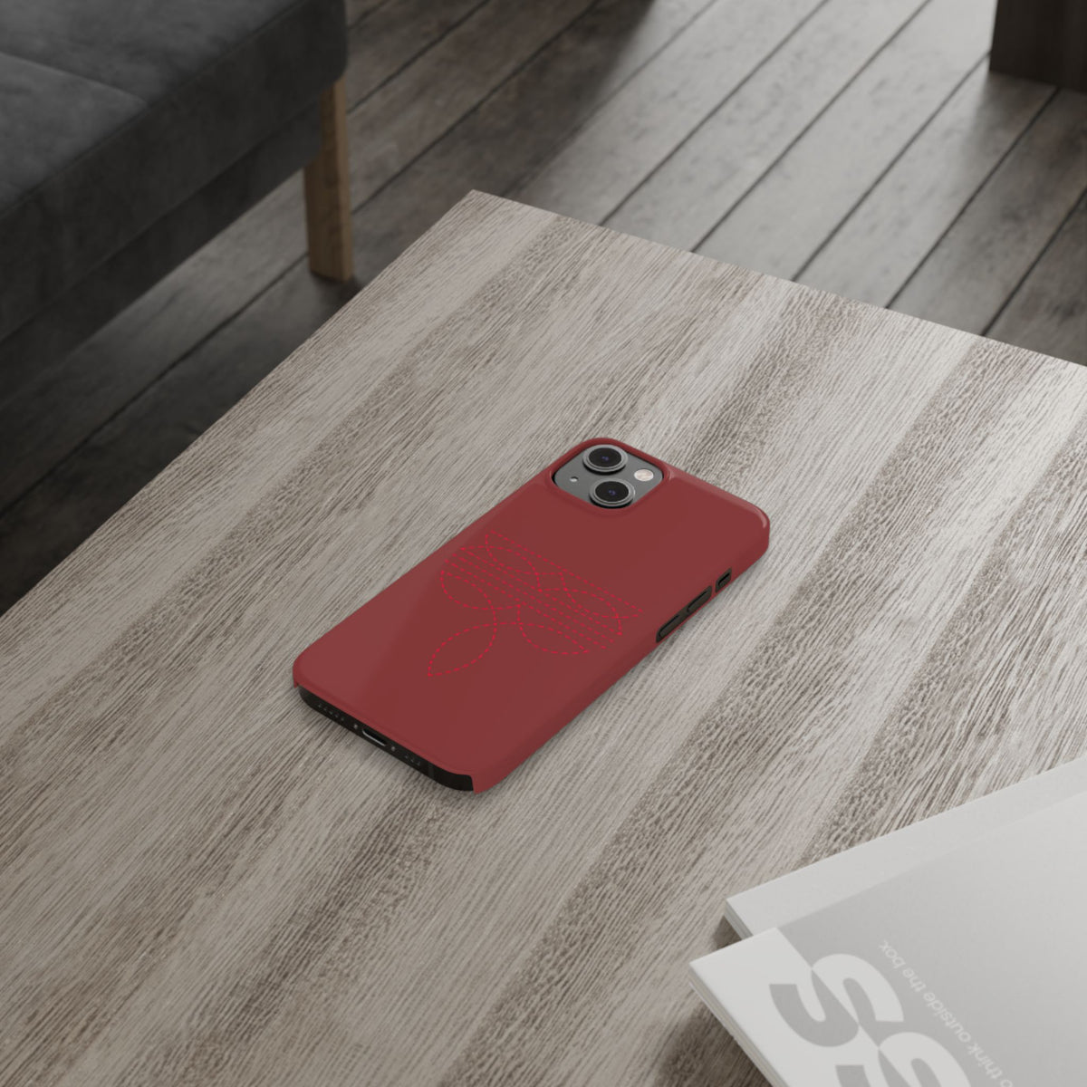Red Boot Stitch — Slim iphone Case