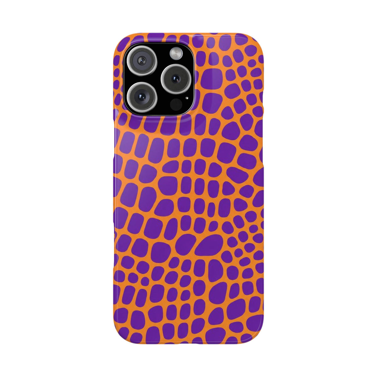 Purple & Orange Gator — Slim iphone Case