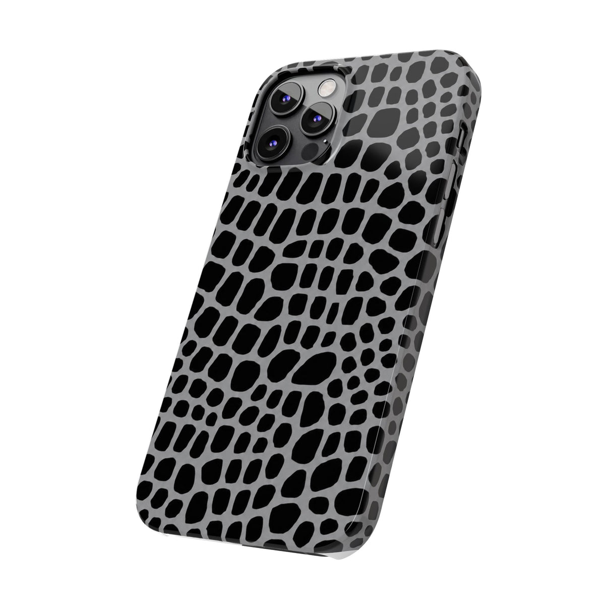 Black & Grey Gator - Slim iphone Case