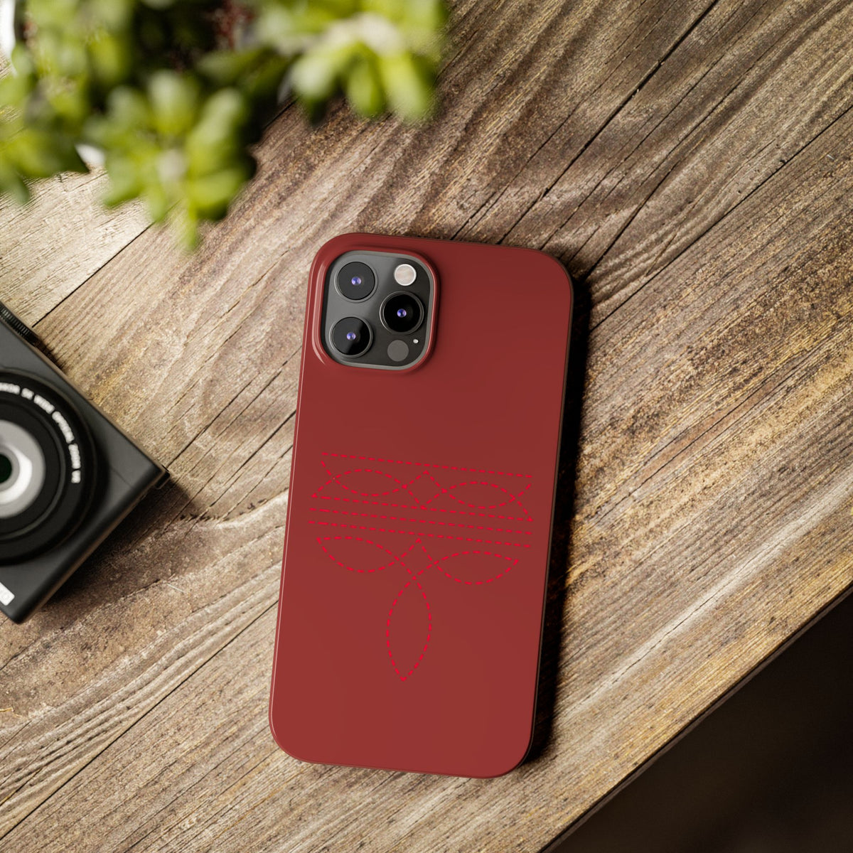 Red Boot Stitch — Slim iphone Case
