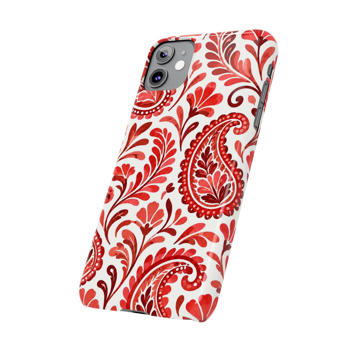 Red Paisley Pattern — Slim iphone Case