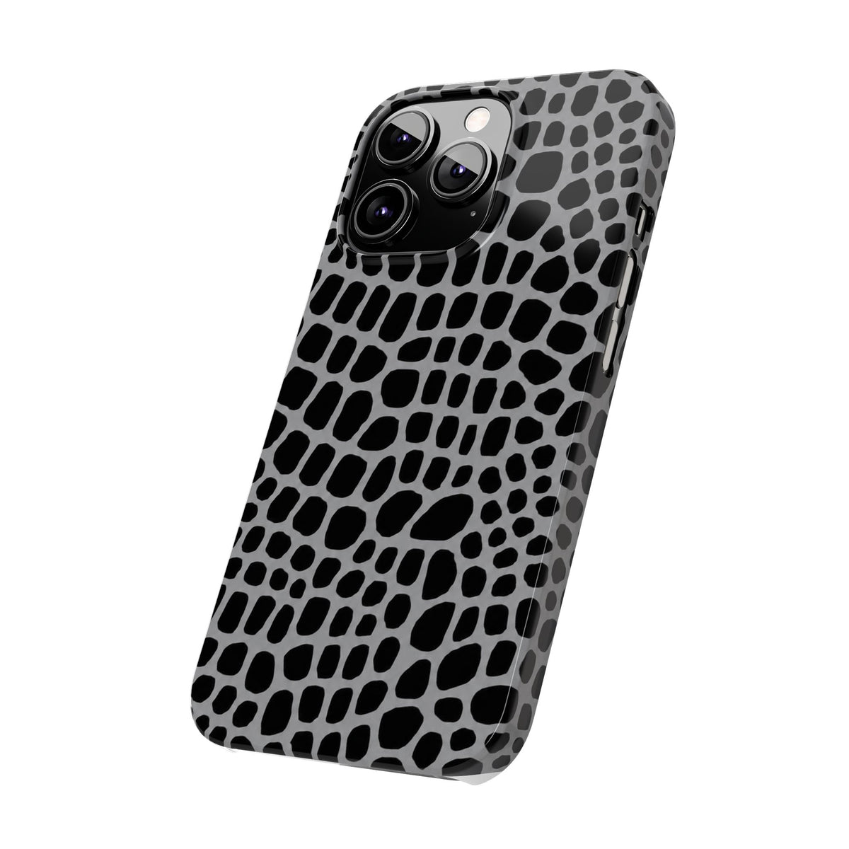 Black & Grey Gator - Slim iphone Case