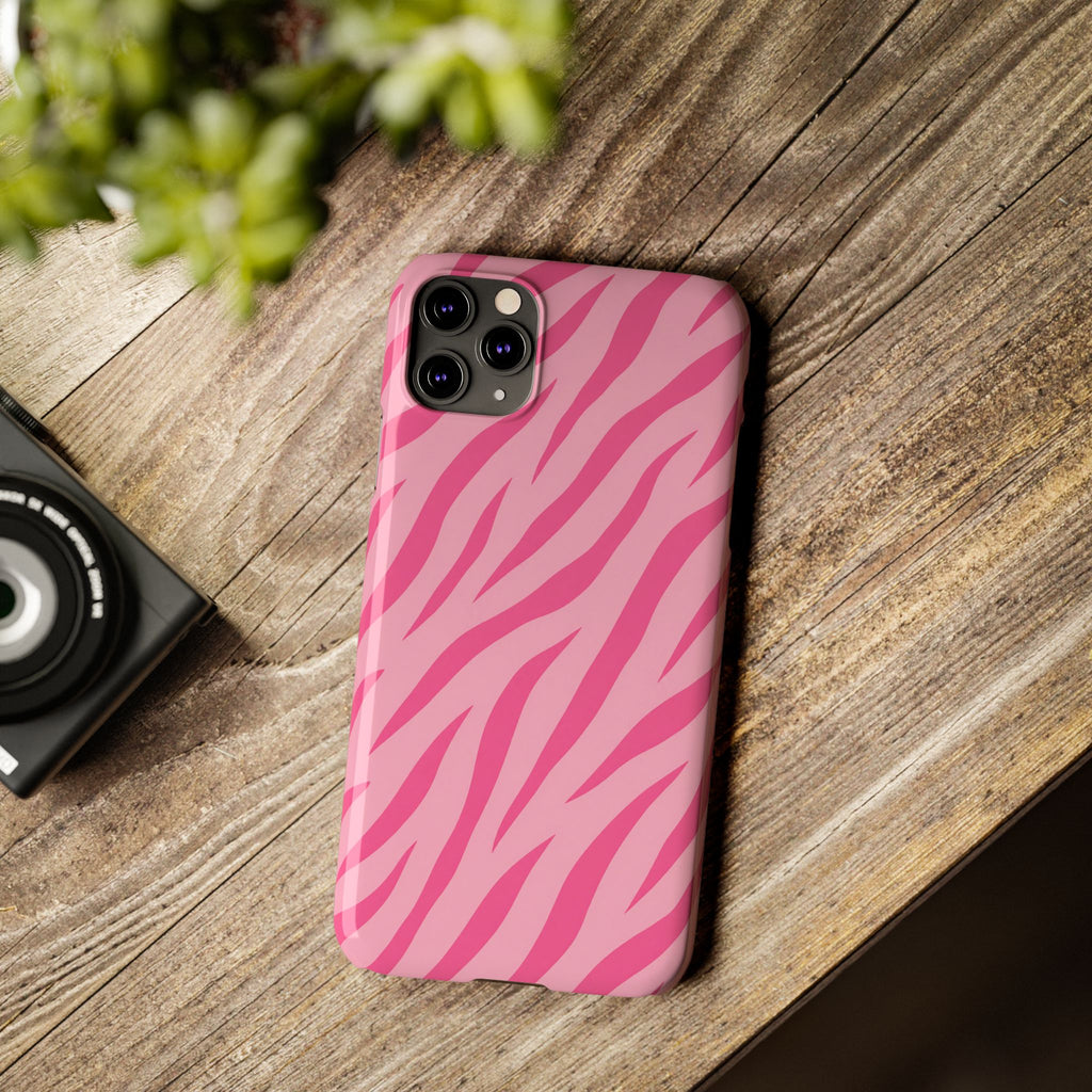 Pink Zebra— Slim iphone Case