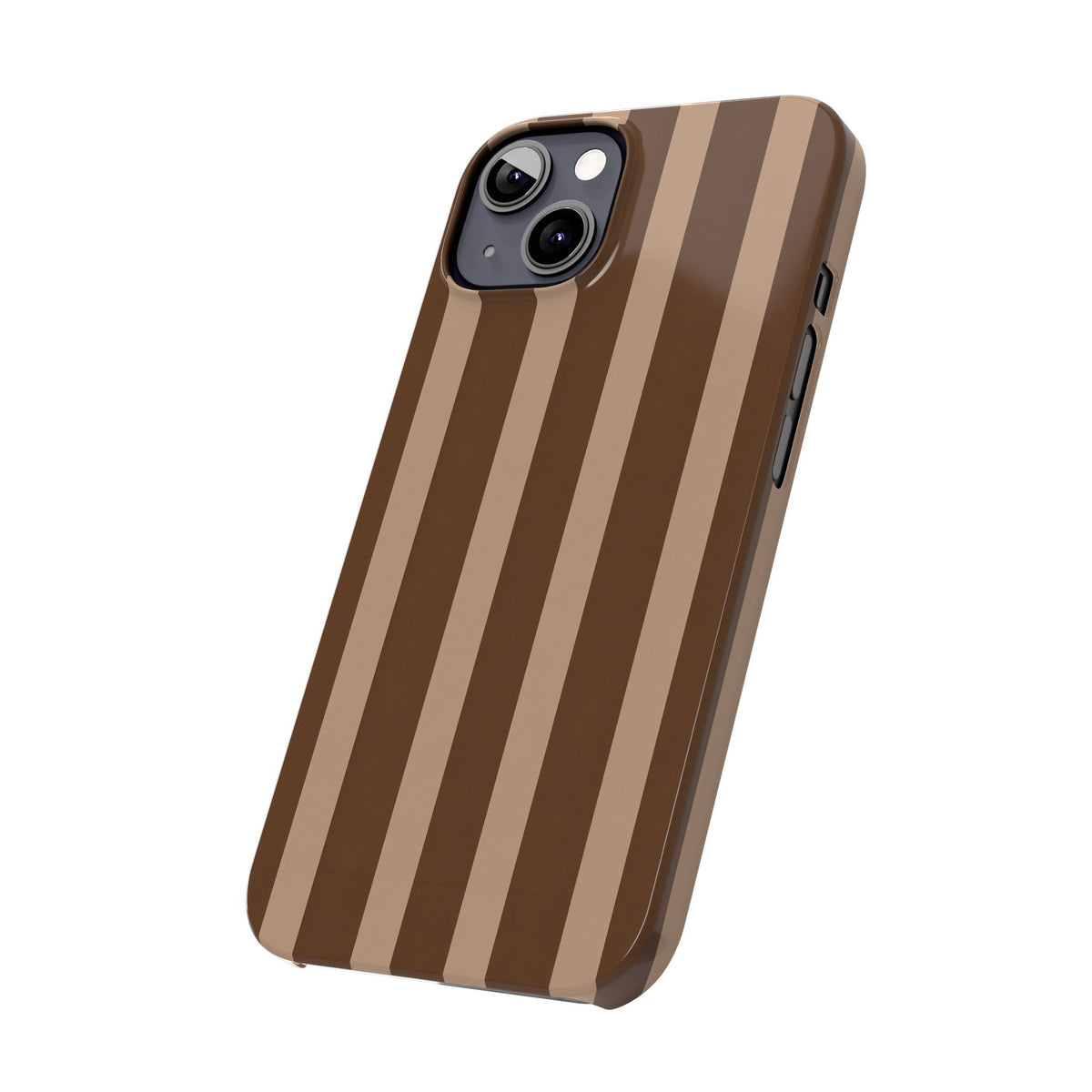 Retro Brown Stripes— Slim iphone Case
