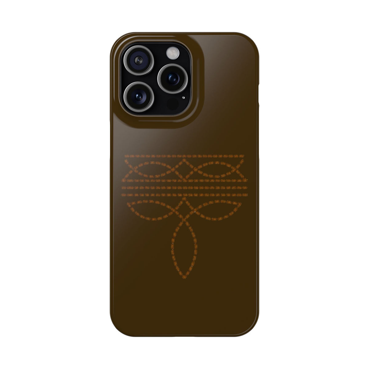 Brown Boot Stitch  — Slim Protective iPhone Cover