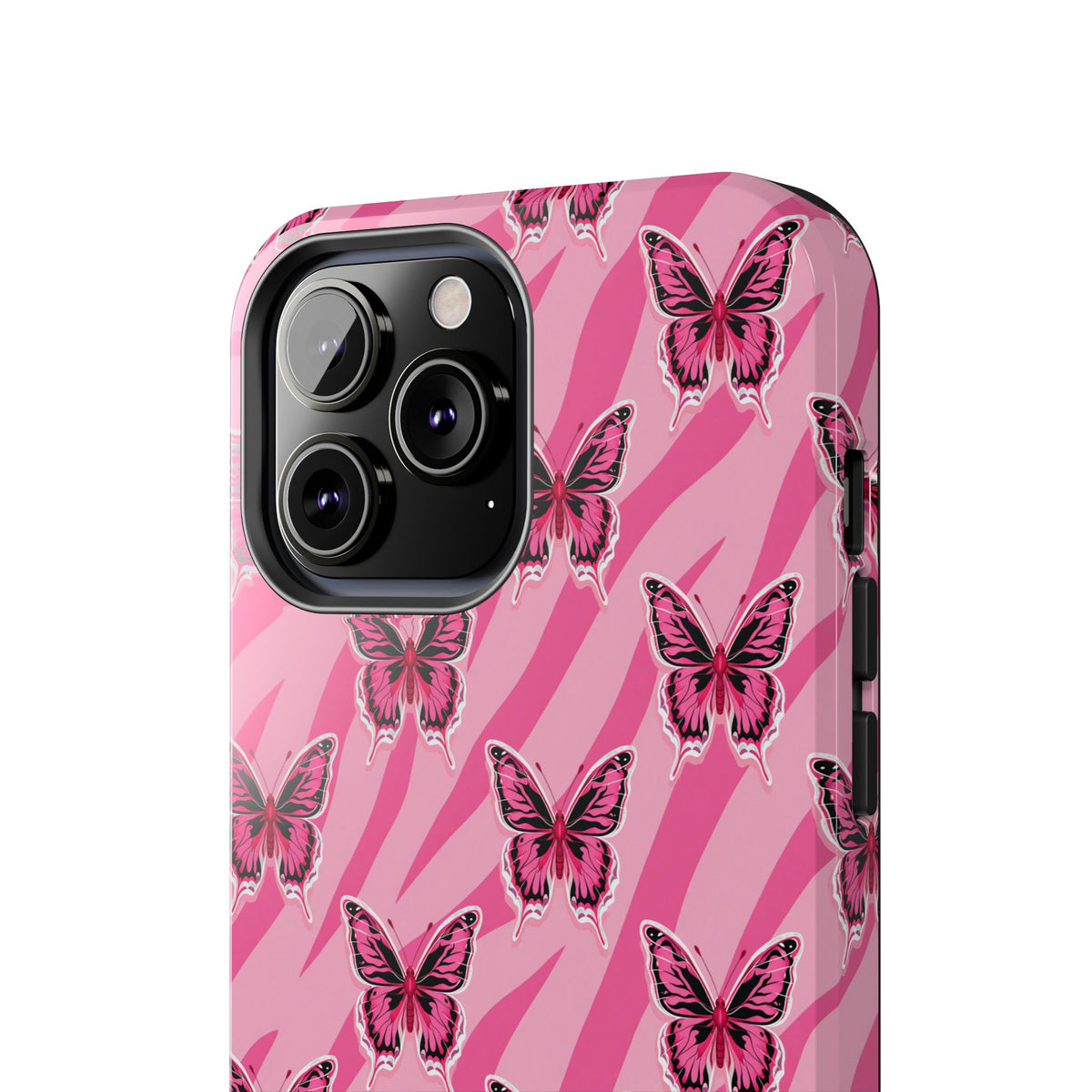 Pink Butterfly and Zebra— Tough Phone Case