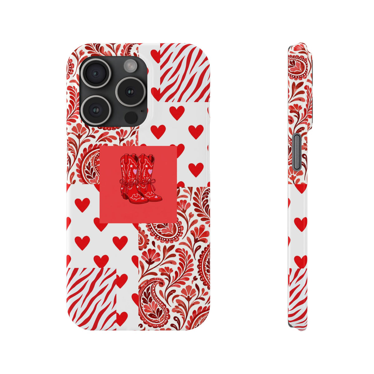 Red Boot Multi Pattern— Slim iPhone Case