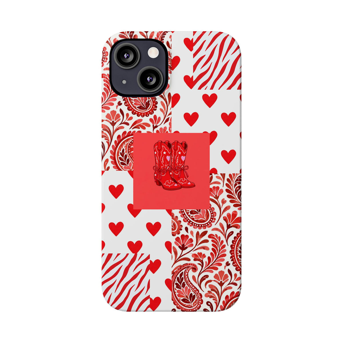 Red Boot Multi Pattern— Slim iPhone Case