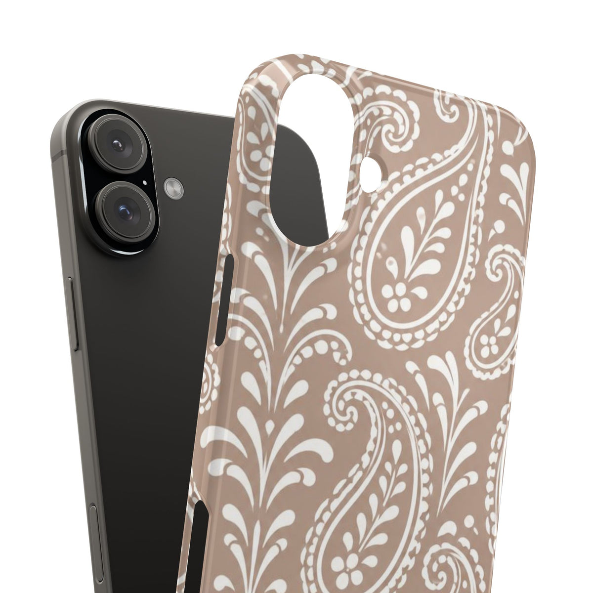 Beige Paisley — Slim iphone Case