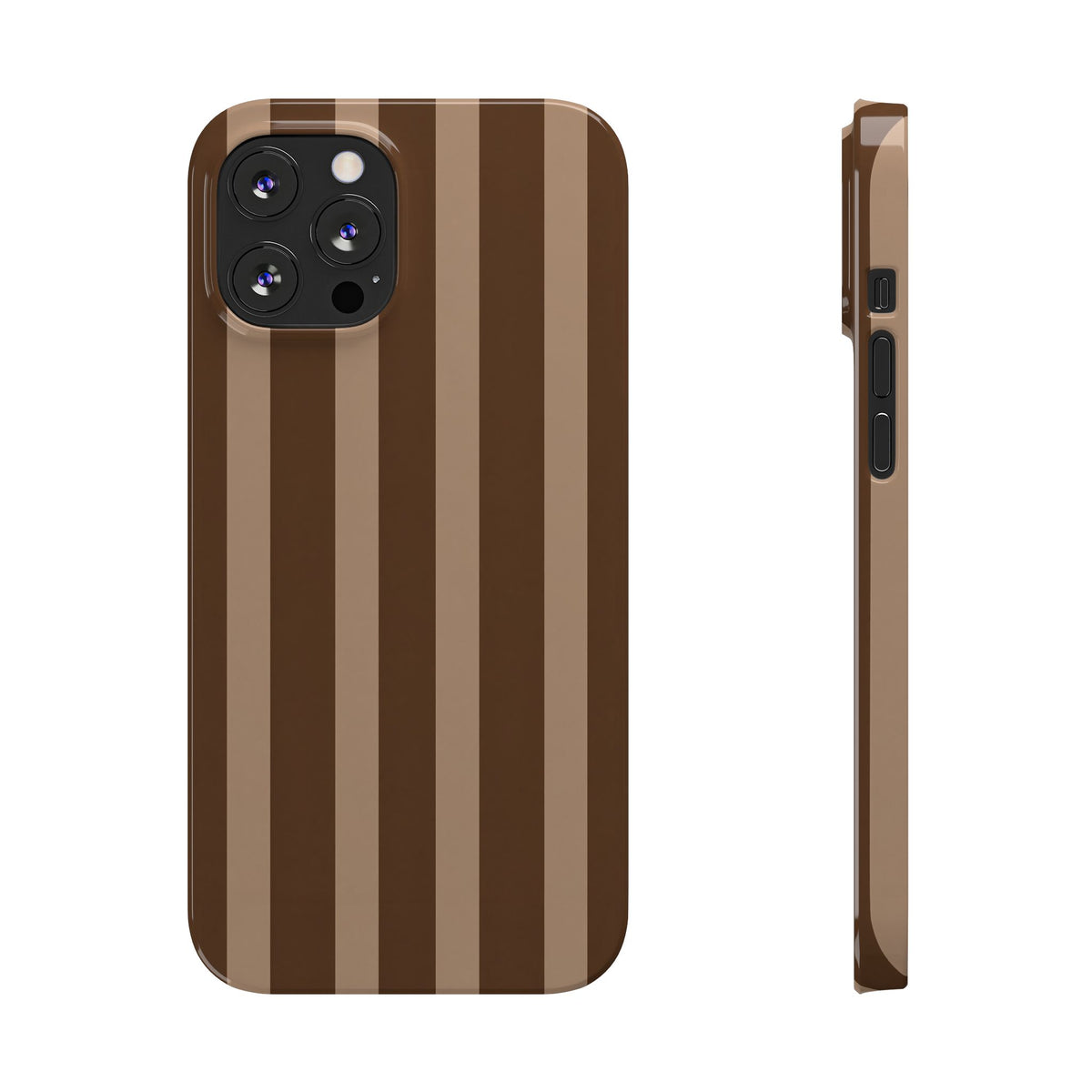Retro Brown Stripes— Slim iphone Case