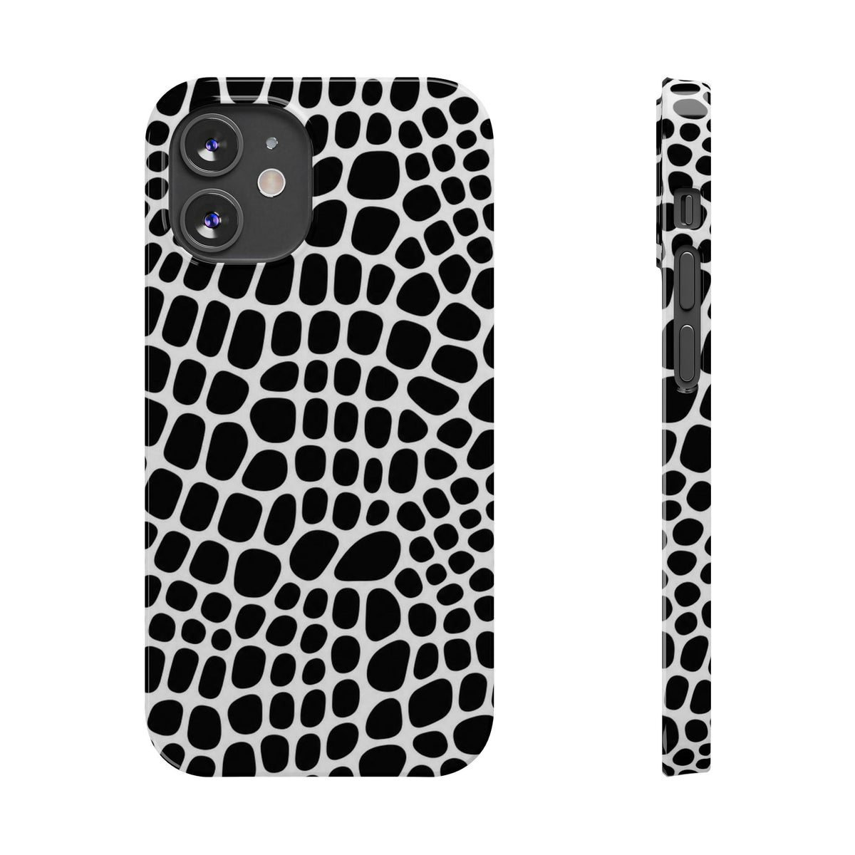Black and White Gator — Slim iphone Case