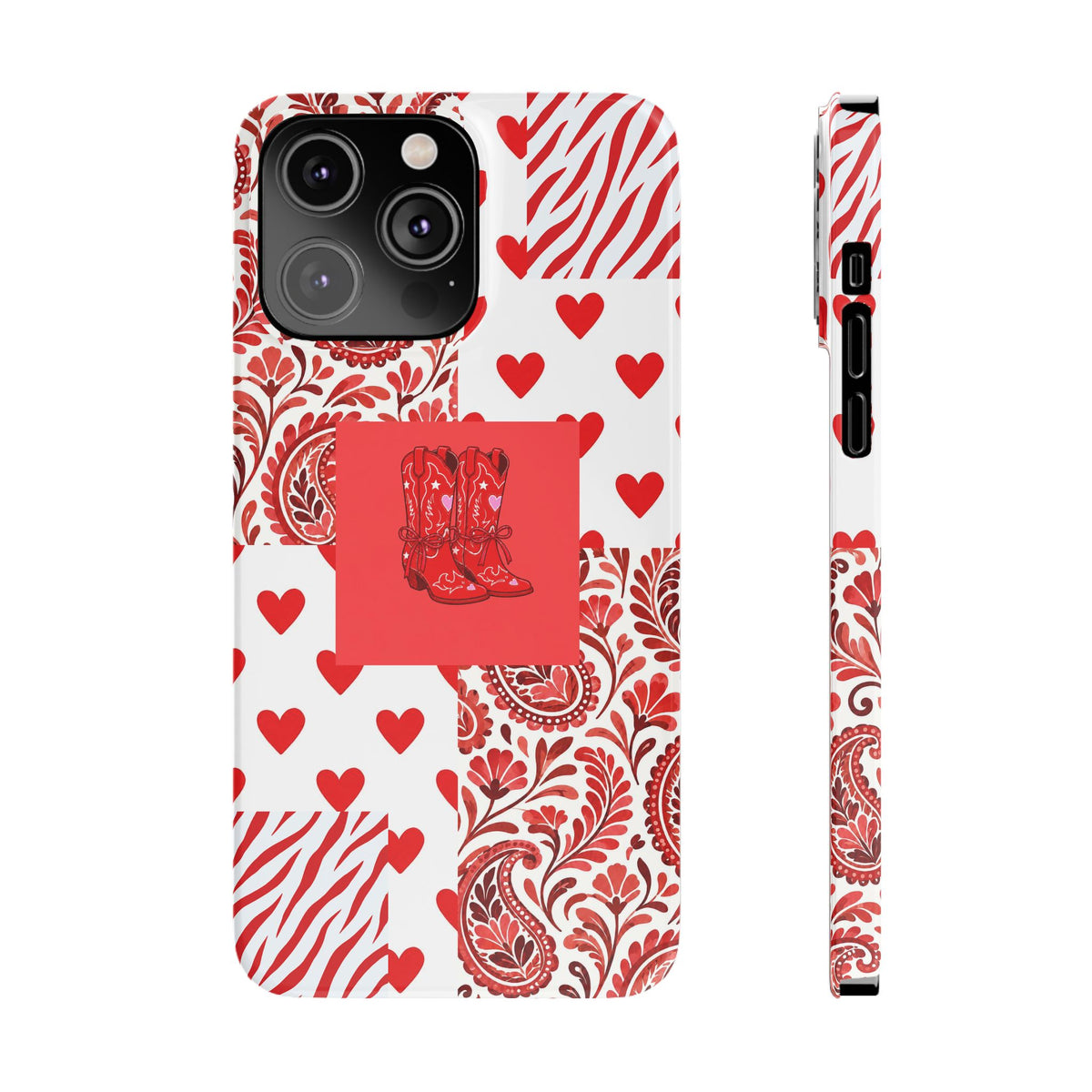 Red Boot Multi Pattern— Slim iPhone Case