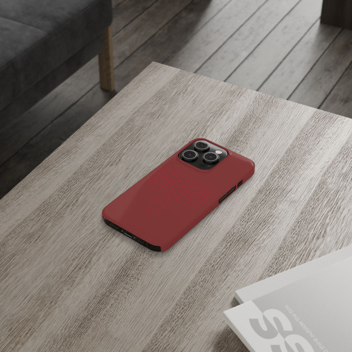 Red Boot Stitch — Slim iphone Case