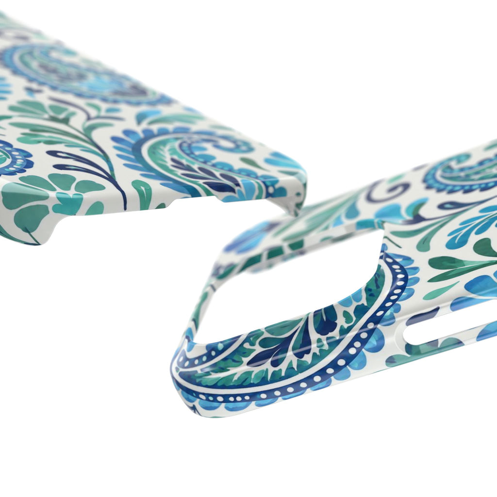 Blue Paisley Pattern— Slim Case for iPhone