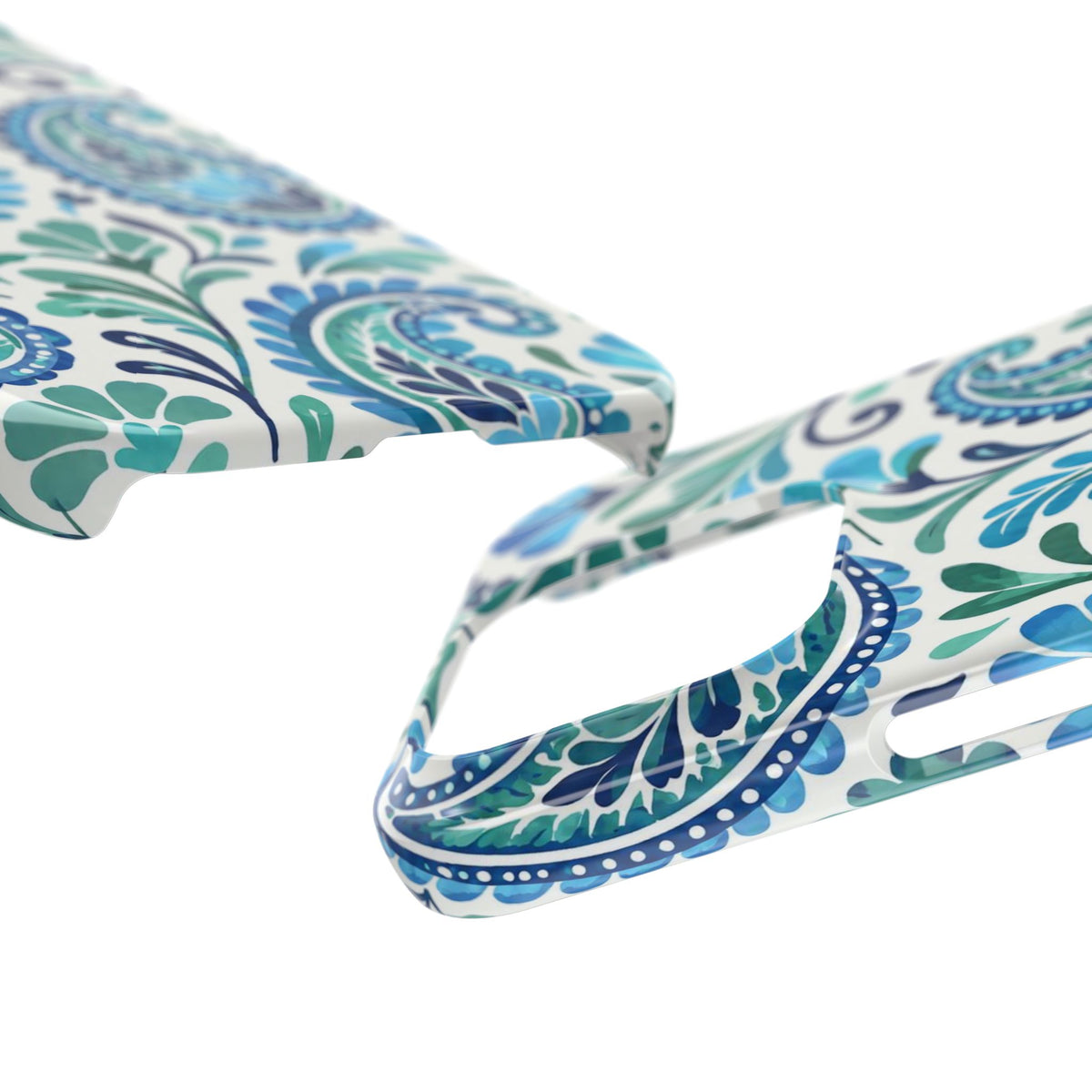 Blue Paisley Pattern— Slim Case for iPhone