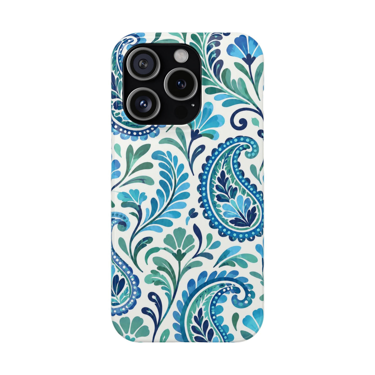 Blue Paisley Pattern— Slim Case for iPhone