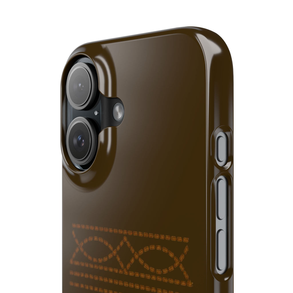 Brown Boot Stitch  — Slim Protective iPhone Cover