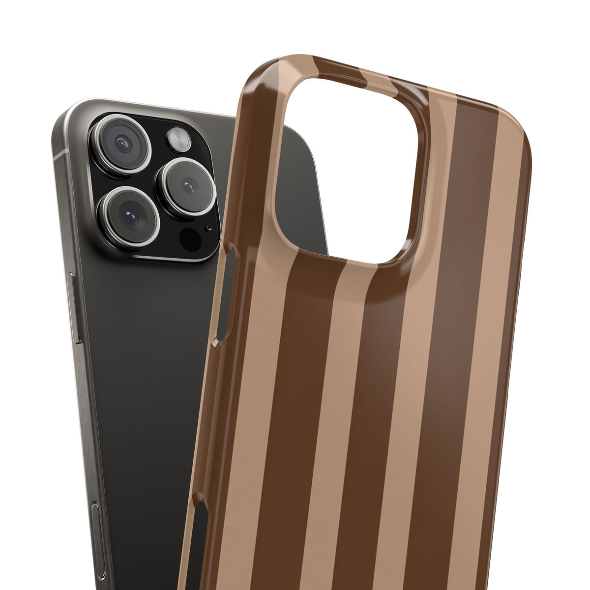 Retro Brown Stripes— Slim iphone Case