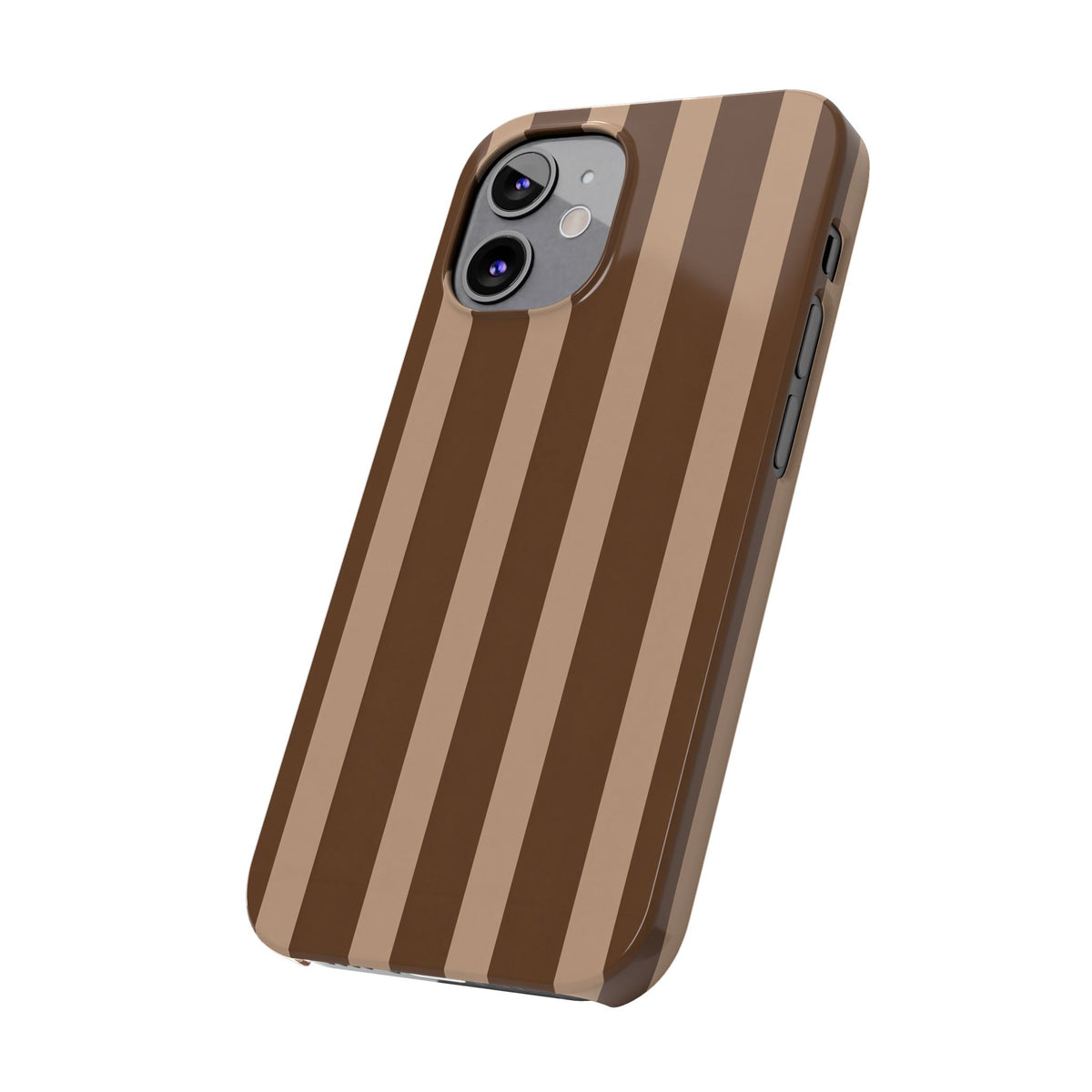 Retro Brown Stripes— Slim iphone Case