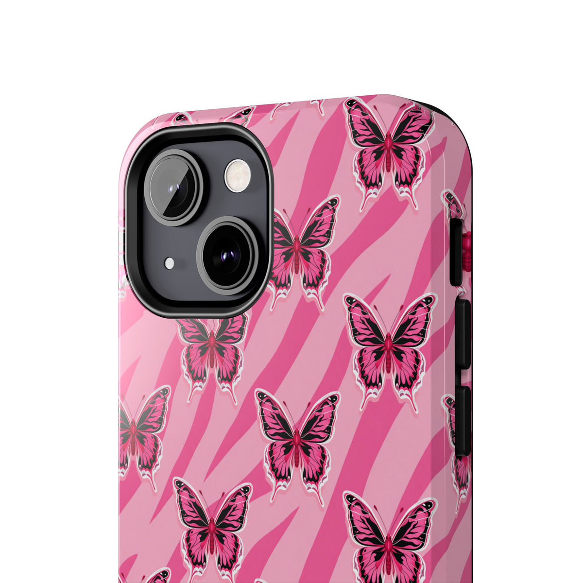 Pink Butterfly and Zebra— Tough Phone Case