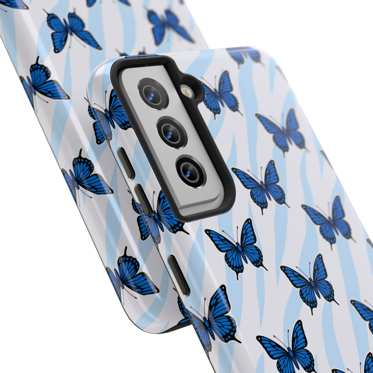 Blue Butterfly and Zebra— Tough Phone Case