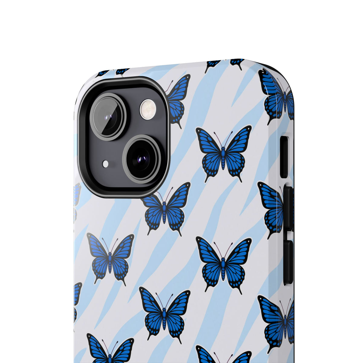 Blue Butterfly and Zebra— Tough Phone Case