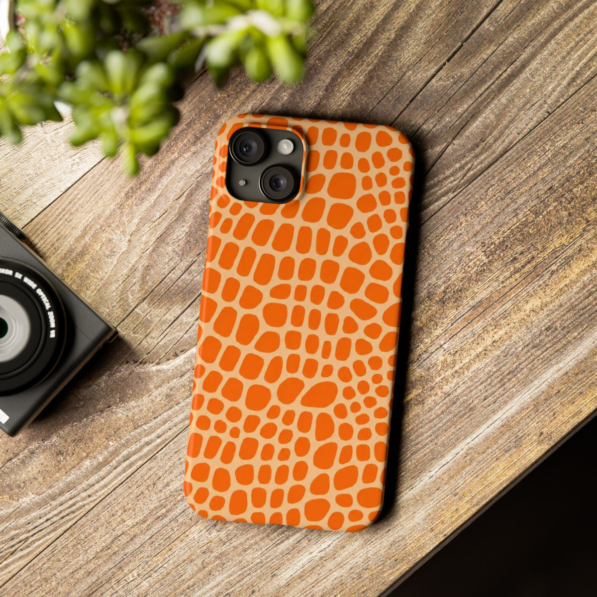 Orange Gator— Slim iphone Case