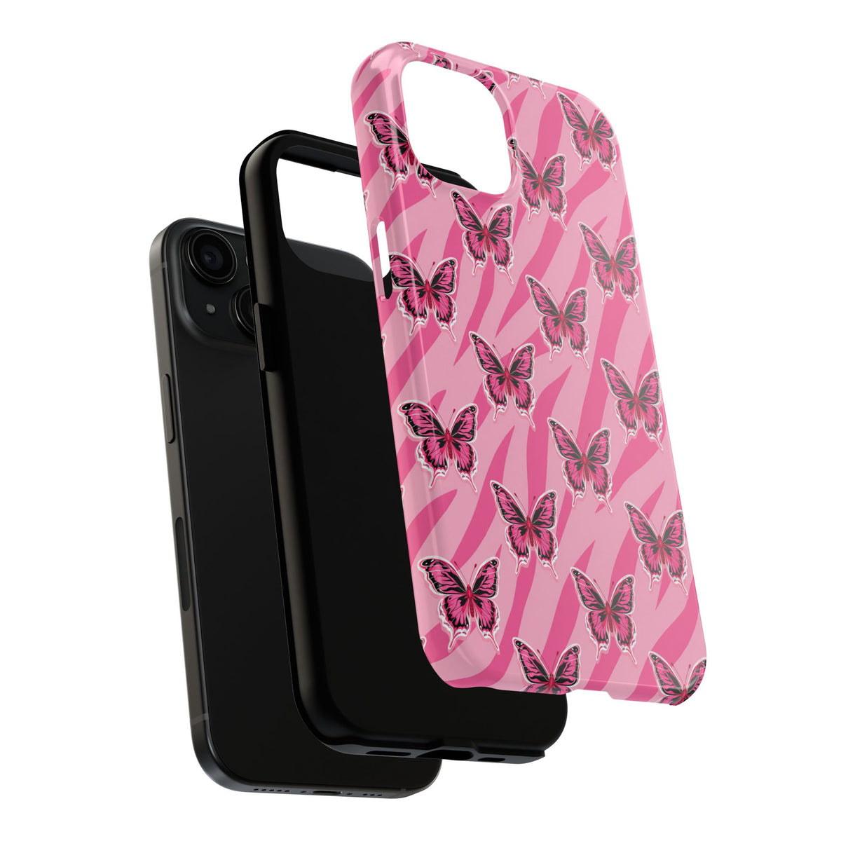 Pink Butterfly and Zebra— Tough Phone Case