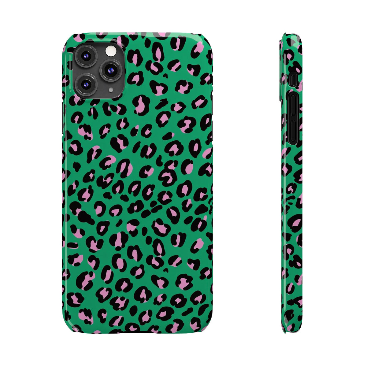 Green & Pink Leopard — Slim iphone Case