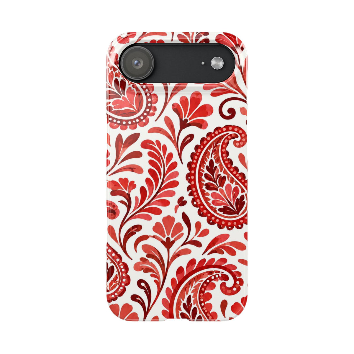 Red Paisley Pattern — Slim iphone Case
