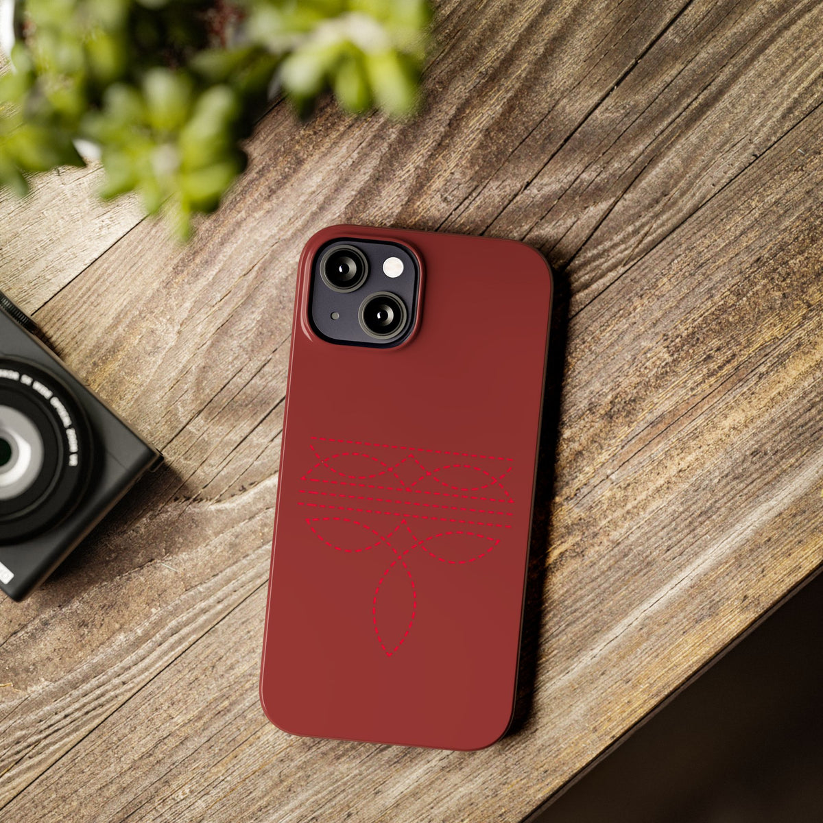 Red Boot Stitch — Slim iphone Case