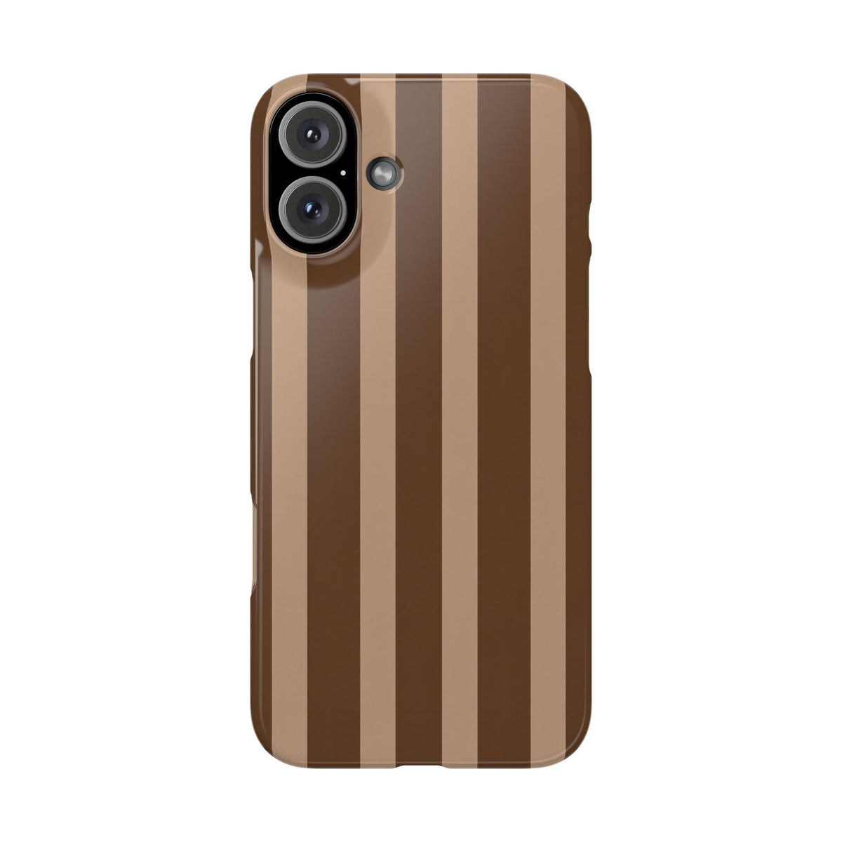 Retro Brown Stripes— Slim iphone Case