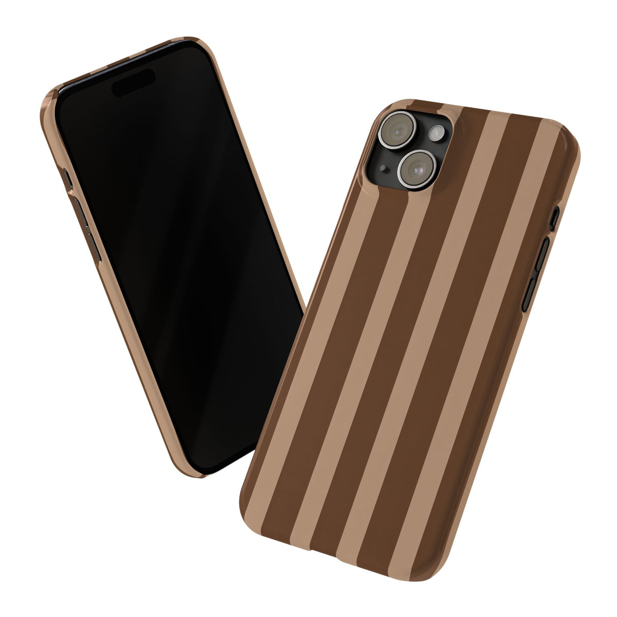 Retro Brown Stripes— Slim iphone Case