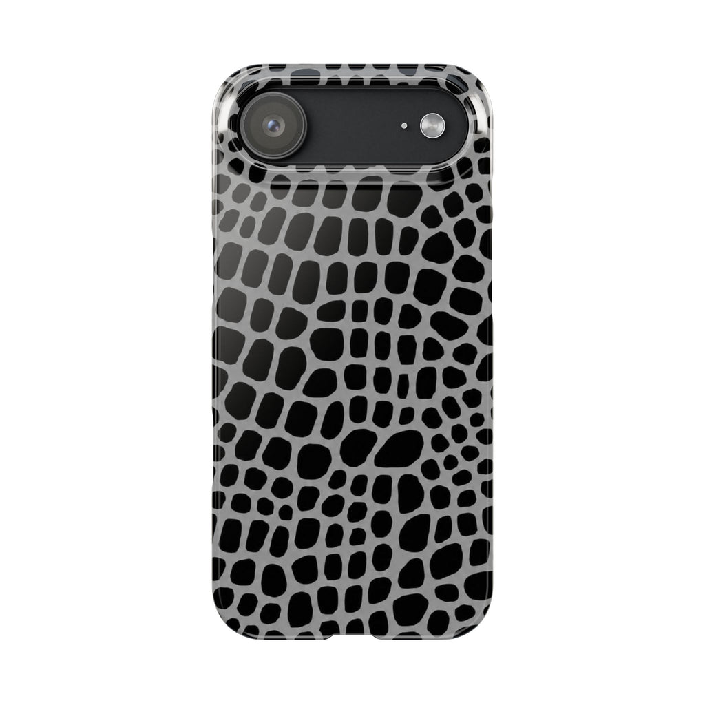 Black & Grey Gator - Slim iphone Case