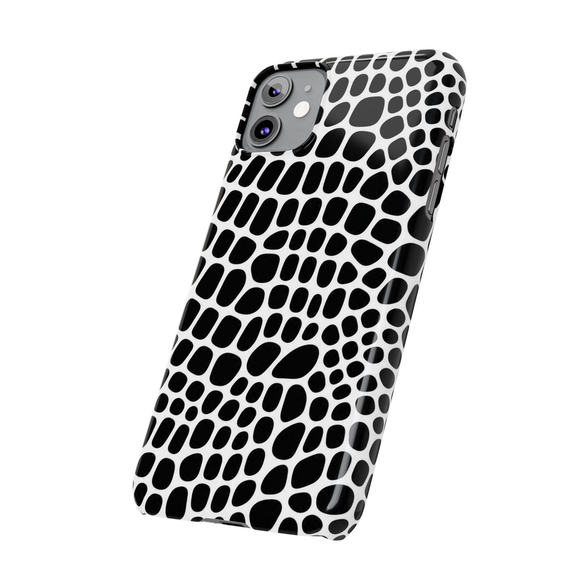 Black and White Gator — Slim iphone Case