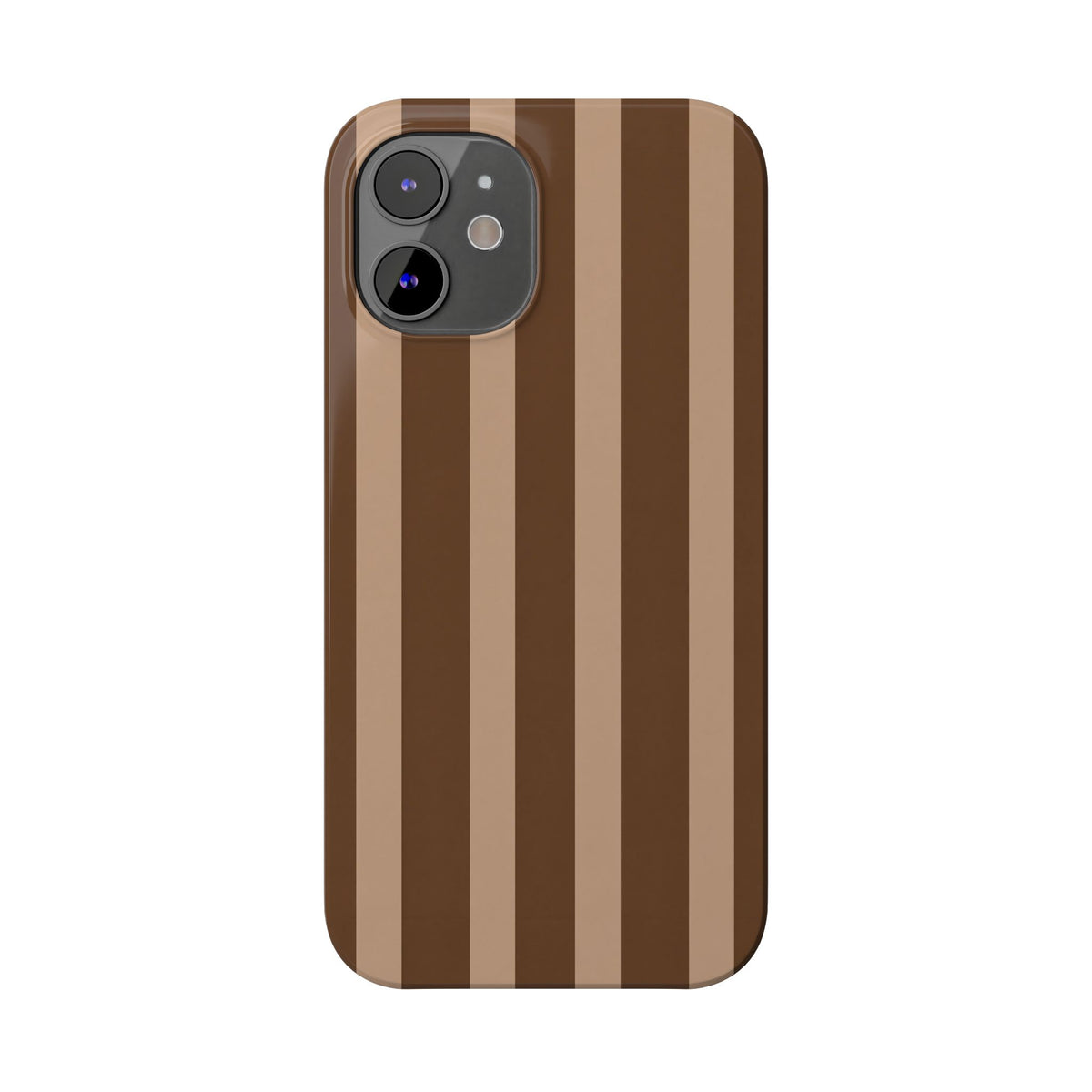 Retro Brown Stripes— Slim iphone Case