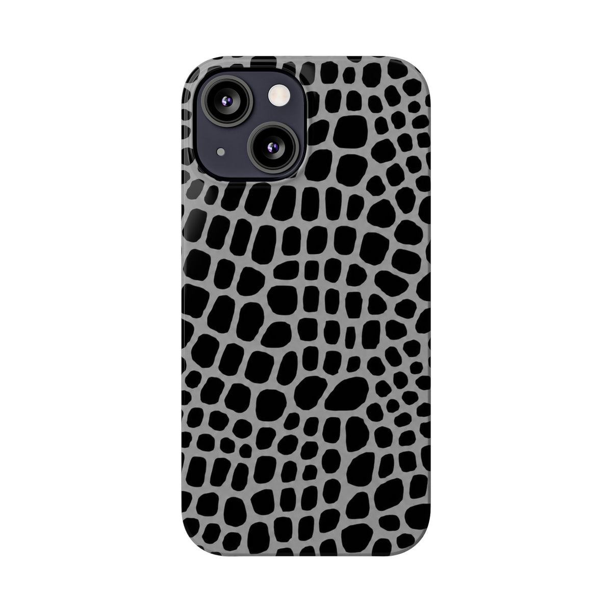 Black & Grey Gator - Slim iphone Case