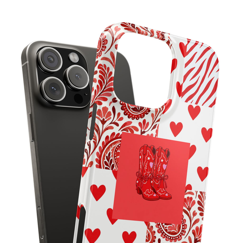Red Boot Multi Pattern— Slim iPhone Case