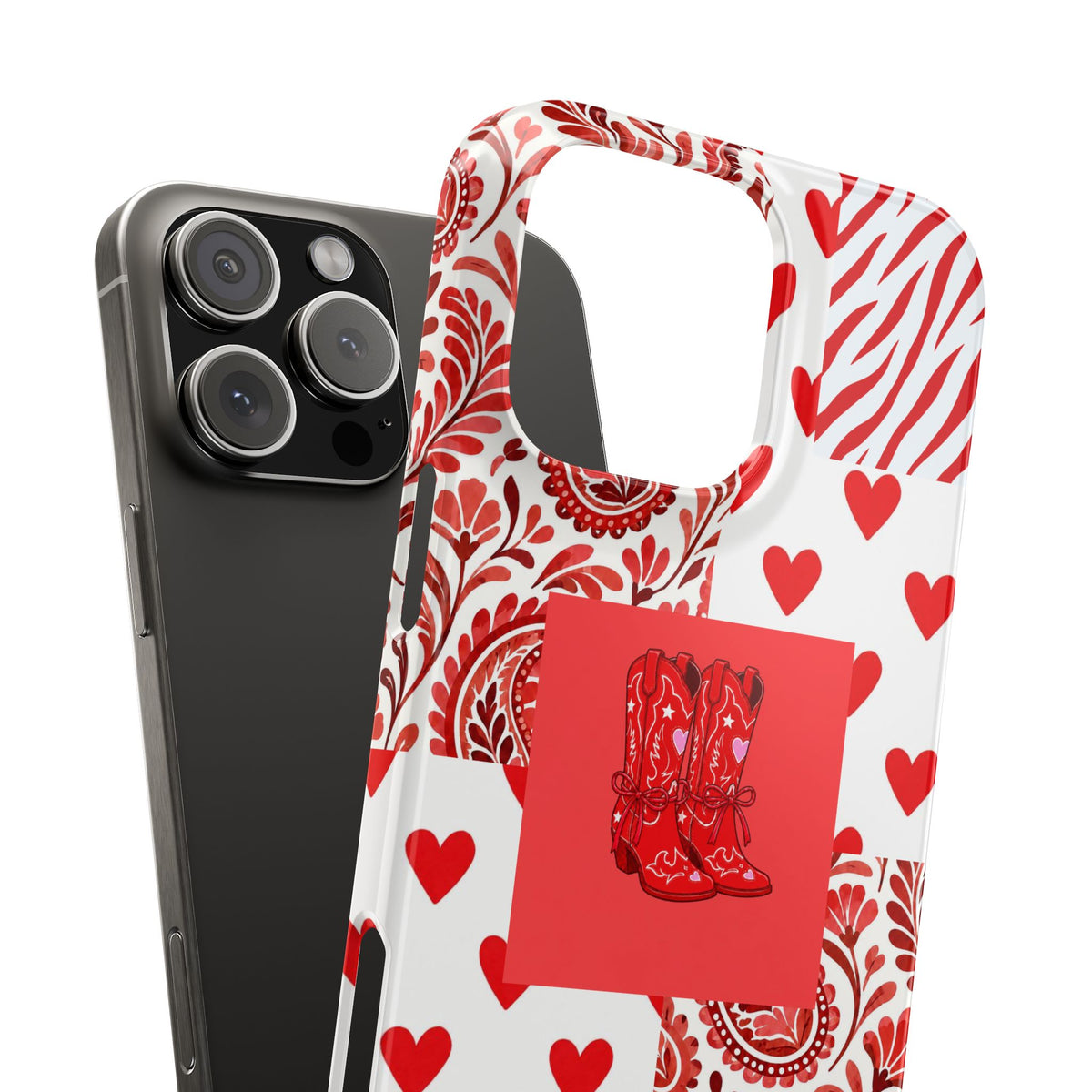 Red Boot Multi Pattern— Slim iPhone Case
